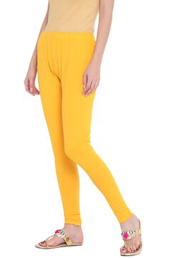 Yellow Cotton Legging image number 3