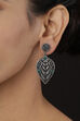Green Metal Brass Earrings image number 1