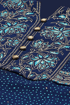 Blue Art Silk Suit Set image number 1
