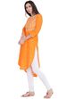 Orange Cotton Straight Kurta image number 2