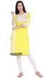 Lime Green Viscose Straight Kurta image number 0