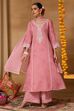 Pink Polyester A-Line Printed Suit Set image number 7