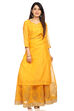 Mustard Straight Poly Cotton Kurta image number 0