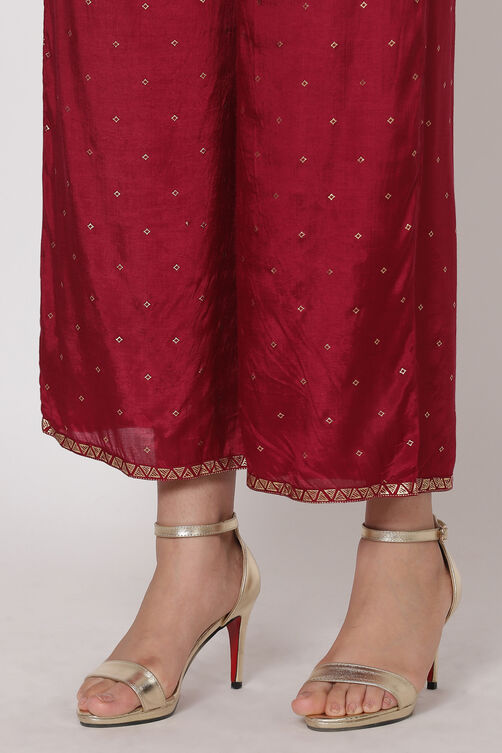 Wine Viscose Palazzo image number 1
