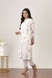 White Cotton Kurta Pants Set image number 3