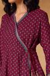 Red Viscose Blend Regular Printed Top image number 1