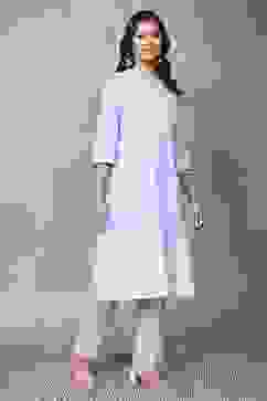 Blue Cotton Kurta Pants Set image number 5