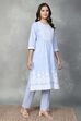 Blue Cotton Kurta Pants Set image number 5