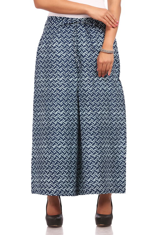 Indigo Cotton Palazzo image number 0