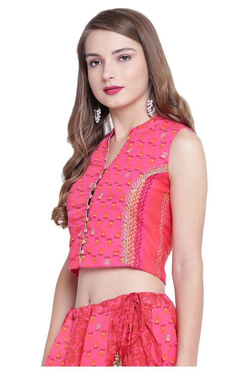 Pink Polyester Jacket image number 2
