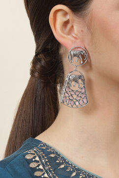 Oxidised Silver Alloy Earrings image number 1