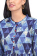 Blue Flared Cambric Cotton Dress image number 1