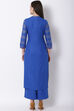 Blue Viscose Straight Kurta image number 5