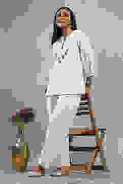 Natural Rayon Blend Solid Straight Pants image number 0