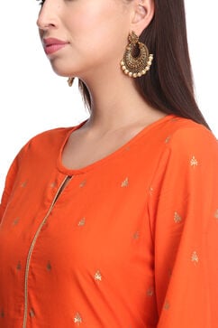 Orange Straight Kurta image number 1