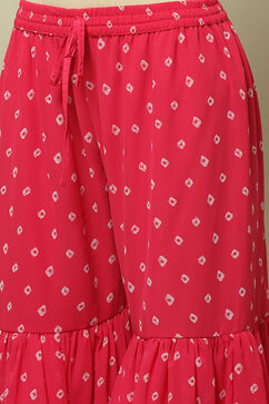 Pink Poly Georgette Straight Suit Set image number 2