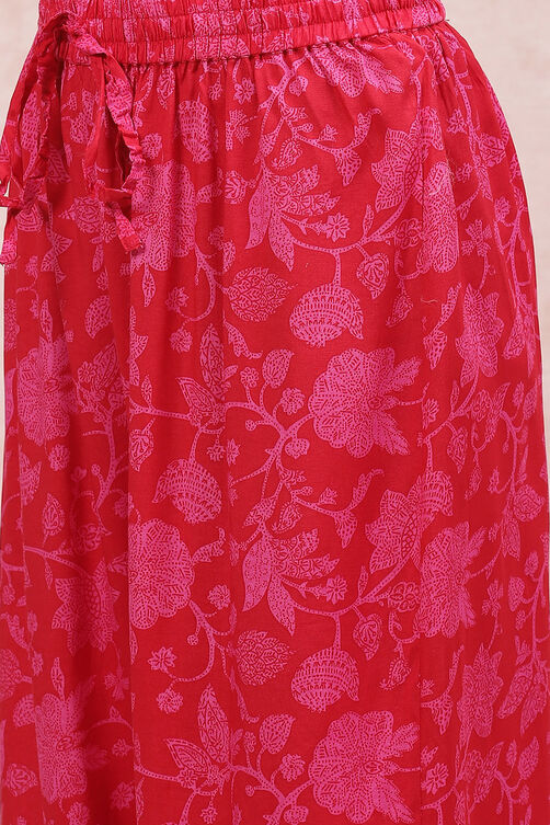 Pink LIVA Palazzo Pants image number 1