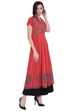 Red Viscose Kalidar Kurta image number 2