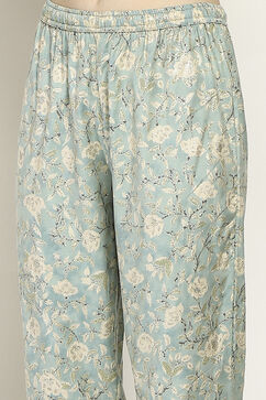Ice Blue Viscose Straight Set image number 2