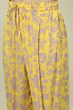 Lavender Cotton Blend Woven Straight Kurta Suit Set image number 2