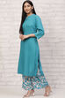 Turq LIVA Straight Kurta Set image number 3