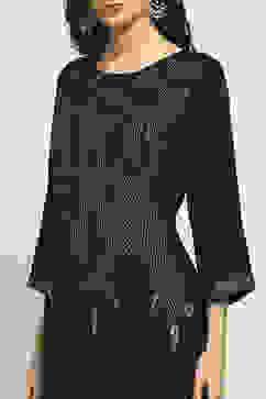 Black Printed Straight Kurta image number 1