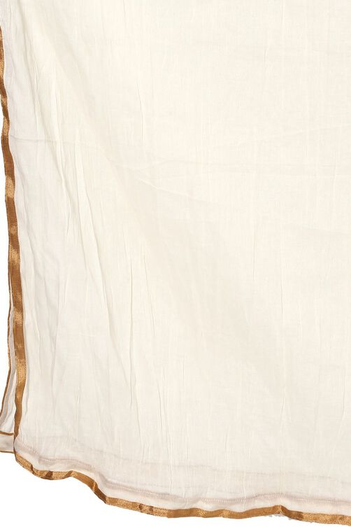 Off White Cotton Stole image number 2