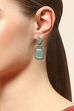 Mint Green Brass Earrings image number 3