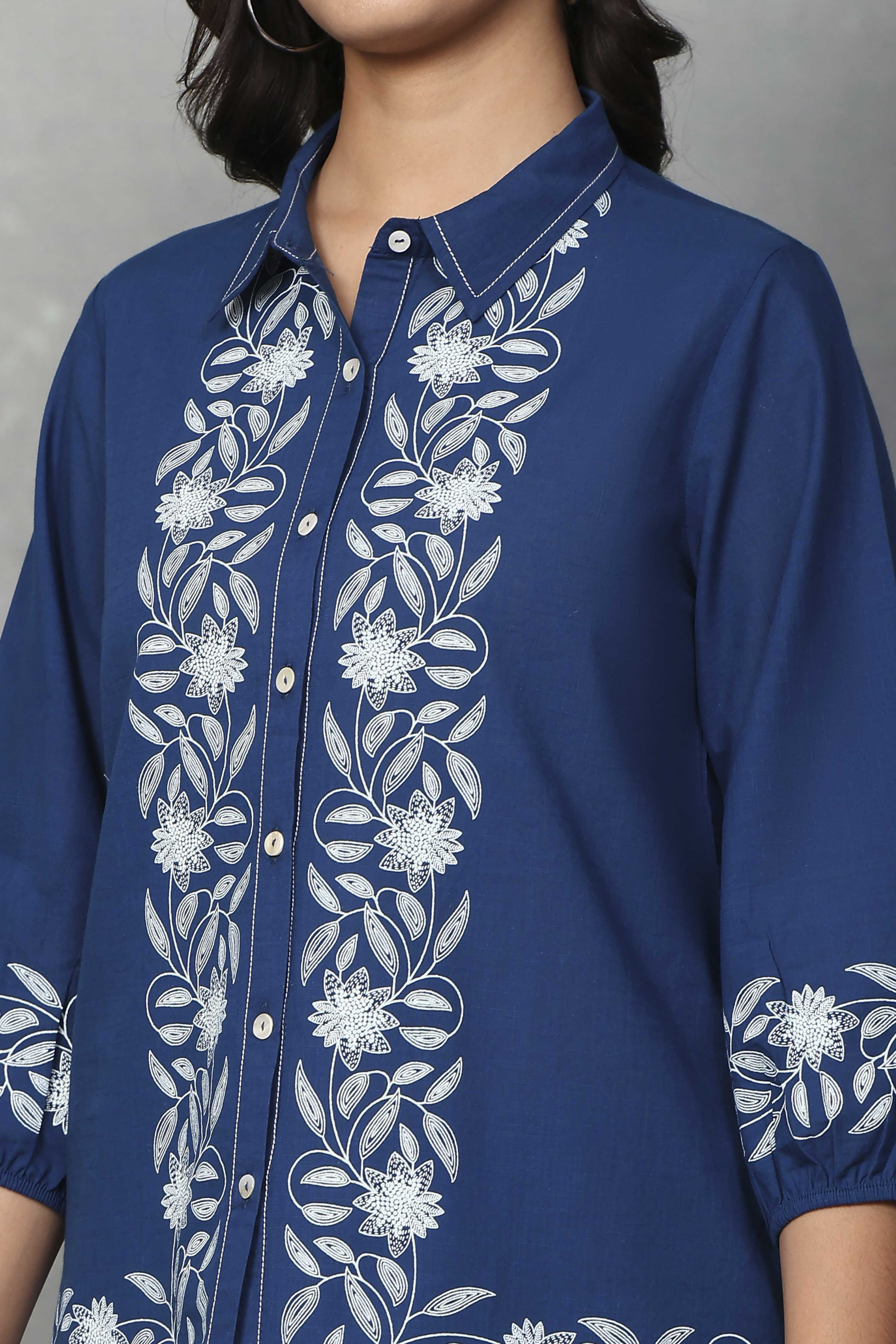 Blue Cotton Shirts image number 1