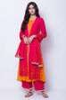 Pink Cotton Straight Kurta image number 2