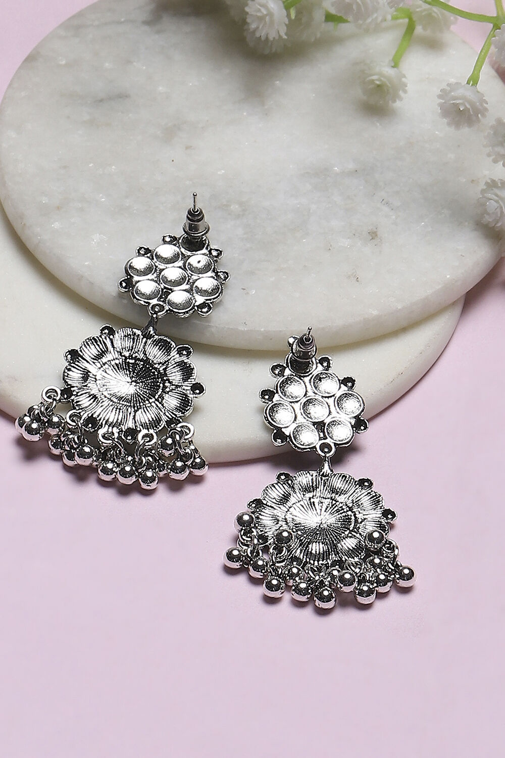 Blue Oxidize Alloy Danglers image number 2