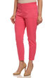 Coral Polyester Slim Pants image number 1