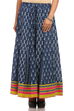Indigo Flared Cotton Skirt image number 1
