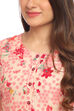 Peach Straight Viscose Kurta image number 1