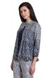 Indigo Rayon Front Open Indie Top image number 2