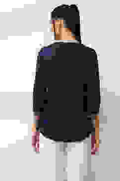 Indigo Solid Straight Gathered Top image number 3