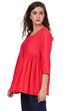 Orange Straight Polyester Kurta image number 2