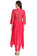 Pink Viscose A Line Kurta image number 5