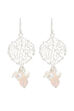 Peach Metal Brass Drop Earrings image number 1