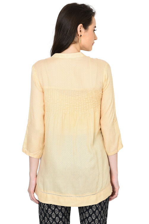 Beige Straight Modal Indie Top image number 4