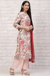 Pink LIVA Straight Suit Set image number 6