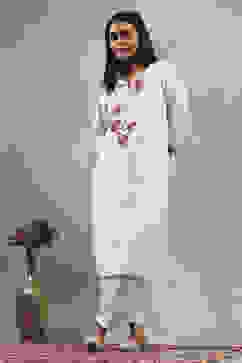 Natural Viscose Rayon Printed Straight Kurta image number 0