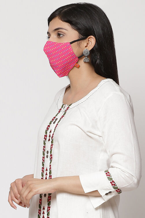 Pink Cotton Mask image number 2