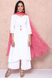 White Viscose A Line Suit Set image number 0