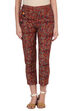 Maroon Cotton Flex Slim Pants image number 0