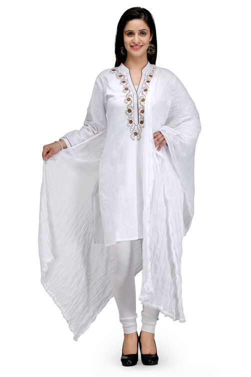 White Cotton Stole image number 0