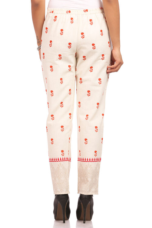 Beige Cotton Pants image number 1