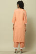 Cyan Blue Rayon Slub Staight Kurta image number 3