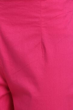 Pink Cotton Fusion Pants image number 1