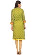 Green Cotton Straight Kurta image number 3